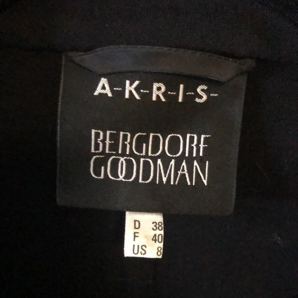 Akris + Bergdorf Goodman Wool Blazer Navy Blue Size 8
